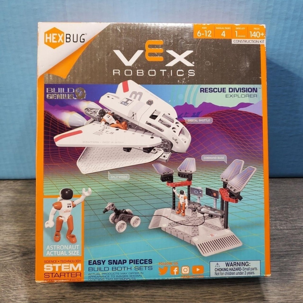 HEXBUG VEX Robotics Rescue Division Explorer STEM Kit 140+ pcs Ages‎ 6-12 New